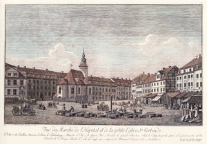Ansicht des Spittelmarktes mit der Gertraudenkirche, Alt-Berlin